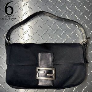 Fendi Vintage Neoprene Baguette in Black